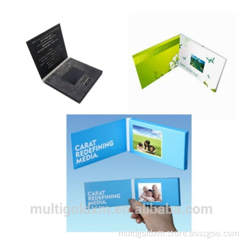 Customized 2.4" 3.5" 4.3" 5" 7" 9" 10" Digital Video Business Card Video Brochure Card